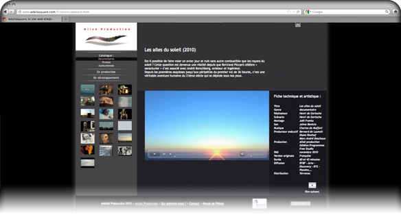 Creatures - Web Design - Alizé Production