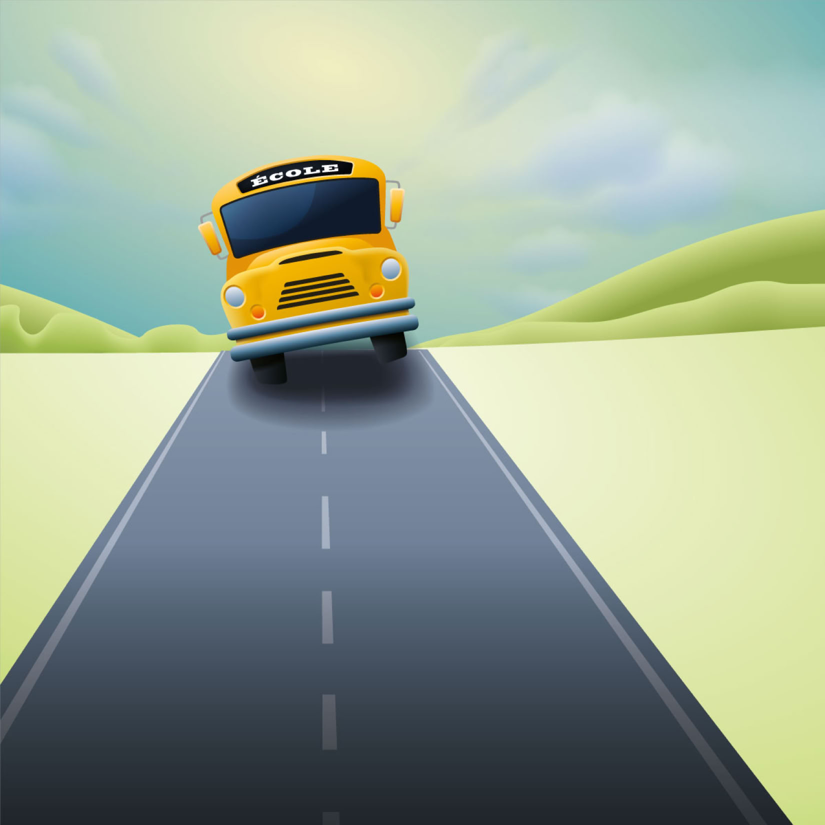 Le bus Illustration pour une newsletter (TEC)